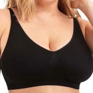 Truekind Women's Everyday Throw-On Wire Free Wireless Black Bralette XL NWT Bra
